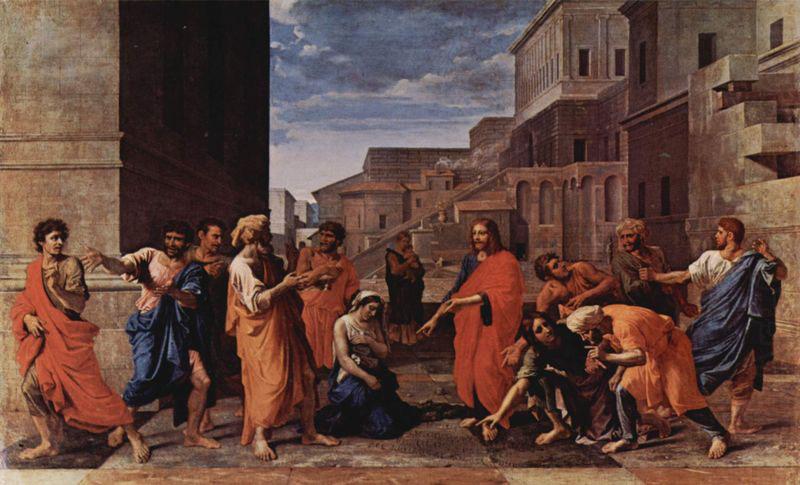Nicolas Poussin Christus und die Ehebrecherin china oil painting image
